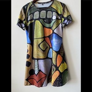 Abstract print dress